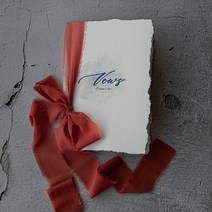 혼인서약서 케이스 성혼 선언문 커버 리본 수채화 버전 서약서 웨딩 결혼식 혼주 낭독문, D