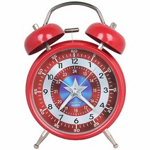 무소음알람시계 오트만 에쿠스 TIGA사이로우 작은알람시계 시계 사내아이 학생 전용 심플 귀여운 거실 정음, T23-캡틴아메리카 초시계포함 24