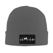 스키비니 군밤모자 남녀공용 푸들 하트비트 스컬리 비니 따뜻한 니트 힙합 성인 개 애호가 보넷 야외 스키 겨울, 3.Dark Grey - Knit Hat