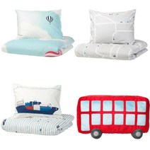 이케아 옵토그 어린이 아동 키즈 순면 침대 이불 커버 베개 카바 싱글 침구 세트 풍선패턴