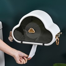 올곧음 욕실방수선반 무타공 구름 화장지 휴지걸이 티슈홀더 티슈걸이 다용도 욕실수납 욕실 방수선반, 화이트