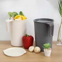 신혼살림 밀폐형 음식물 쓰레기통 2L 미니휴지통 걸이형쓰레기통