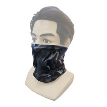 (모두팜) 레저용 멀티두건 넥쿨러 자외선차단 여름용 마스크 두건 멀티스카프 자전거 등산, 흑색