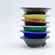 부부화분 미니삼발#1 야생화분 분재화분 분재분 미니화분 미니분, 노랑