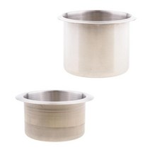 해양 보트 RV 캠핑카 68x55mm/85x55mm에 대 한 2pcs 스테인레스 스틸 매입 된 컵 음료 홀더, 설명 설명, 설명