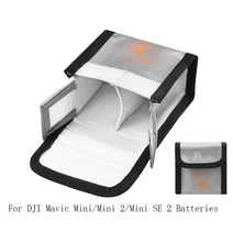 DJI 매빅 미니 2 업그레이드 배터리 안전 가방 방폭 내화 리포 보관 파우치 액세서리, [05] M-Silver