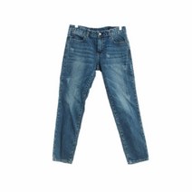 헤지스 중청 무지 데님 배기진 여자 8175