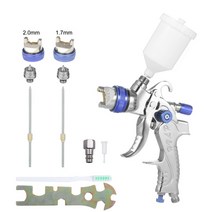 RP HVLP 중력식 스프레이건 hvlp 600ml 중력컵 1.4mm 1.7mm 2.0mm 후끼, nt-2008 블루 키트3