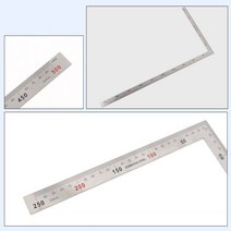 [지니컴퍼니] 스텐 스틸 기억자 30cm 50cm기역자 꺽쇠 직각자 쇠자 철자 알루미늄자 재단자 컷팅자