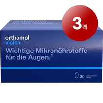 Orthomol 오쏘몰 독일 직배송 비전 시력 관리 멀티비타민 아연 DHA 루테인 제아잔틴 캡슐 30회분, 3팩