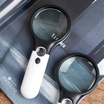 LED 조명 2구 미니 독서용 휴대용 돋보기 확대경, 제품선택, 90mm