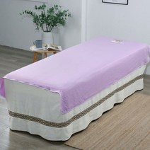 마사지침대 마사지베드 미용베드 커버 접이식 지압침대 뷰티 살롱 침대 시트 피부 친화적 인 코튼 마사지 홀 마사지 스파 통기성 세척 및 주름 방지 침대 커버, 120x200 no hole, 보라색