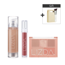 리즈다 선물세트 리즈다 파데&팔레트(5구)&틴트 set, 07 글레이즈 스타, 19호+04 딥 플럼 톡