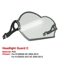 헤드라이트 안개등 LED 브라켓 bmw r 1200 gs adv 오일 냉각 오토바이 라디에이터 그릴 가드 프로텍터프론트 펜더 beak 페어링 카울 익스텐션, 헤드라이트 가드 c