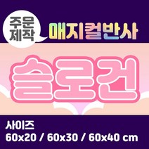 라인팩토리 주문제작 매지컬 반사 슬로건, 60x30, 더블 스웨이드, 그린