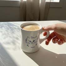 A의취향 고양이 머그 감성 홈카페 귀여운 뭉툭 머그컵