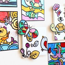 민화 포일아트 색종이 미술재료 초등미술 만들기세트, 곰