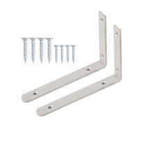 철물파크 스텐 5T 선반받침대 선반대 보강대 지지대 고정받침대 꺽쇠 까치발, A-04 200x140(특대)2개입+설치피스, 1세트