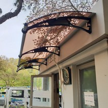 캐노픽스 800 X 1200 어닝 어닝천 자동어닝 고정식 어닝 조립식주택 소형창고 전동어닝, 투명렉산 검정브라켓 검정 바