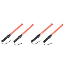 LED 신호봉 전자 호루라기 지시봉 호각 싸이렌 경광봉 주차 가이드용 교통 안전 LED 신호등 4 팩 21 인치, 한개옵션0, 1개
