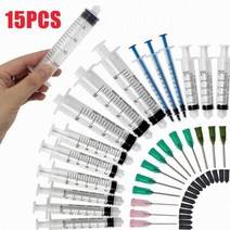 15pcs 주사기 세트 141620GA 무딘 팁 바늘 캡 루어 슬립 주사기 접착제 애플리케이터 다기능, 협력사