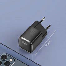 신박한 빠른 충전기 빠른 어댑터 폰 유형 빠른 충전 여행 벽 전화 충전기, 20w 미니 EU 블랙