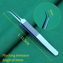 Fue-모발 이식 집게 모발 임플란트 트위저 티타늄 포셉, [02] Angle6mm