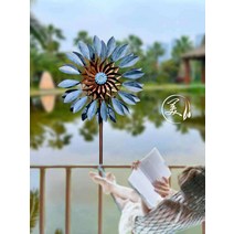 회전 풍차 야외 단독주택 마당 정원 장식 조경 꾸미기, 2.13m 높이