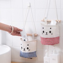 앤트 자취방꾸미기 벽걸이 수납포켓, 블랙레드체크