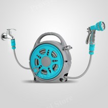 워터릴 자동물호스릴 호스거치대 농업용호스 벽걸이 자동릴, 파란색16m물파이프트럭+5m연장파이프