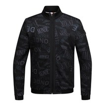 까스텔바작 남성용 스트레치 레터링 패턴 집업 티셔츠 BGAFTJ001BK