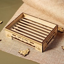 나무도안판 다과상 소나무무늬 전통공예 소품