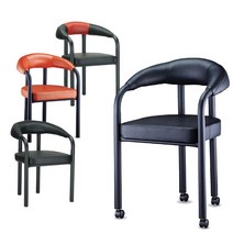 PY 14-1A 원의자 원탁 기원의자 업소용 등받이의자 당구장의자, PY 14-1A 원의자(검정), 1개