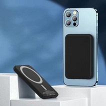 애플워치보조배터리 5000mah 자기 무선 전원 은행 외부 휴대용 배터리 팩 apple, 검은색