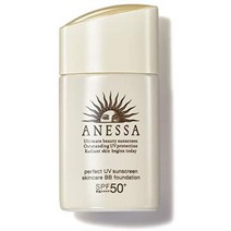아네사 썬크림 시세이도 anessa 완벽한 UV 스킨 케어 bb 파운데이션 a 오클 10 spf50 pa +++ 25ml, 사라사라 리퀴드 타입, 밝은 자연스러운 피부색