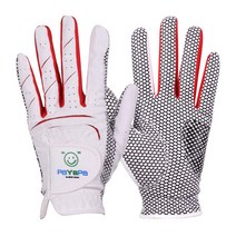 PaYaPa in New York 수출용 파야파 여성용 양손 골프장갑 (3켤레이상 구매시 볼빅T2 컬러골프공 3구 증정), 삼선 골프장갑-레드