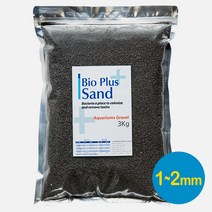 바이오 플러스 샌드(블랙) 3kg (1~2mm) (수초 열대어 바닥재), 1
