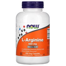 나우푸드 NOW Foods L-아르기닌 500mg 베지 캡슐 250정, 100개