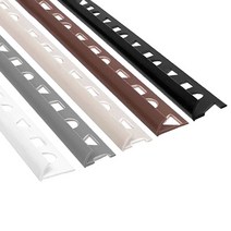 PVC 라운드 재료분리대(8 10 12mm) 5Color 2.4M _모서리마감 코너비드 코너몰딩 타일몰딩 L자몰딩 PVC몰딩 알루미늄몰딩 꼼꼼이 바닥마감 데코타일 타일재료분리대, 그레이, 10x10mm