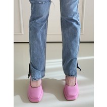 스퀘어 토 가보시 플랫폼 통굽 슬링백 하이힐 핑크구두 키높이 9cm