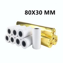 영수증 용지 롤 80x30mm 감열지 라벨 열전 사 모바일 블루투스 현금 등록기 POS 미니 Accessorie, 단일옵션