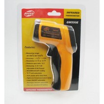 적외선 온도계 고온 산업용 디지털 비접촉 레이저 센서 온도 계량기 건 고온계 ℃ 개, GM550E