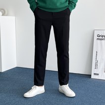 데일트 남자 빅사이즈 겨울 기모 슬림 일자 스판 10부 슬랙스