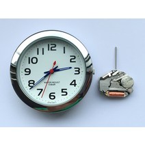 차량용 원형 시계 아날로그 사각 디지털 정리 40mm 시민 운동 창의 자동차 자동차, 12 자리 숫자가있는 40mm 둥근 가장자리 흰색