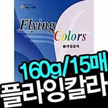 삼원 플라잉칼라색지 L17 파랑색 160g A4 15매