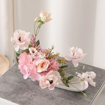 로즈플라워수반set 35cmP 조화 꽃 인테리어 FMFUFT, 상세설명 참조, 핑크
