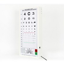 아크릴 형광시력표 3M 일반형 병원 안과 안경점 신체검사 학교 보건소(차안기 지시봉포함), 형광시력표3M(본품+사은품2종)