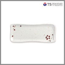 [돌산멜라민] 살구 장직사각접시 - 직사각접시 스끼다시 사라 (업소용 식당용), 아이보리