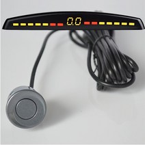 Baseokro-자동차 Led 주차 센서 자동 감지기 Parktronic 디스플레이 역방향 백업 레이더 모니터 시스템 4 센서 주차 탐지 발견 색깔 다양한 똑똑한 뒷면, 03 GRAY