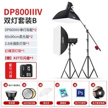 고독스 DP600III 3세대/4세대 카메라 라이트 플래시 600w 광고 촬영 스튜디오, 신우DP800 IIIV4세대 듀얼 램프 세트 B X2